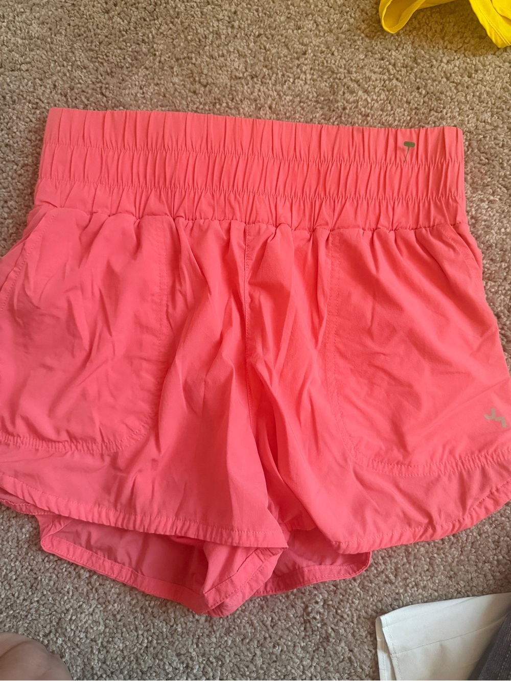JoyLab Coral Athletic Smocked-Waist Shorts